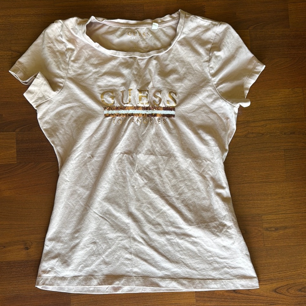 Guess White Fitted Short Sleeve T-Shirt